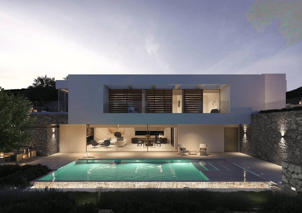 Exclusiva villa de obra nueva con vistas