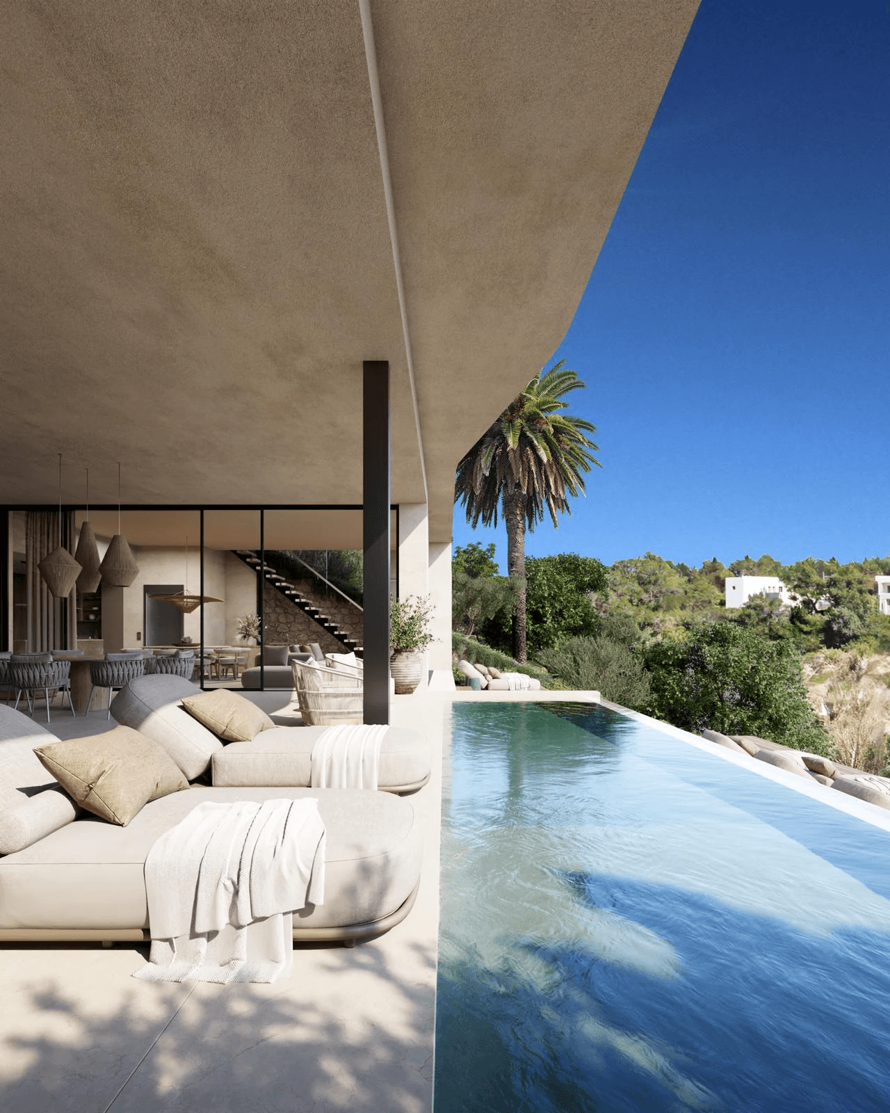 Spectacular new-build villa with open sea views for sale in a private urbanization.