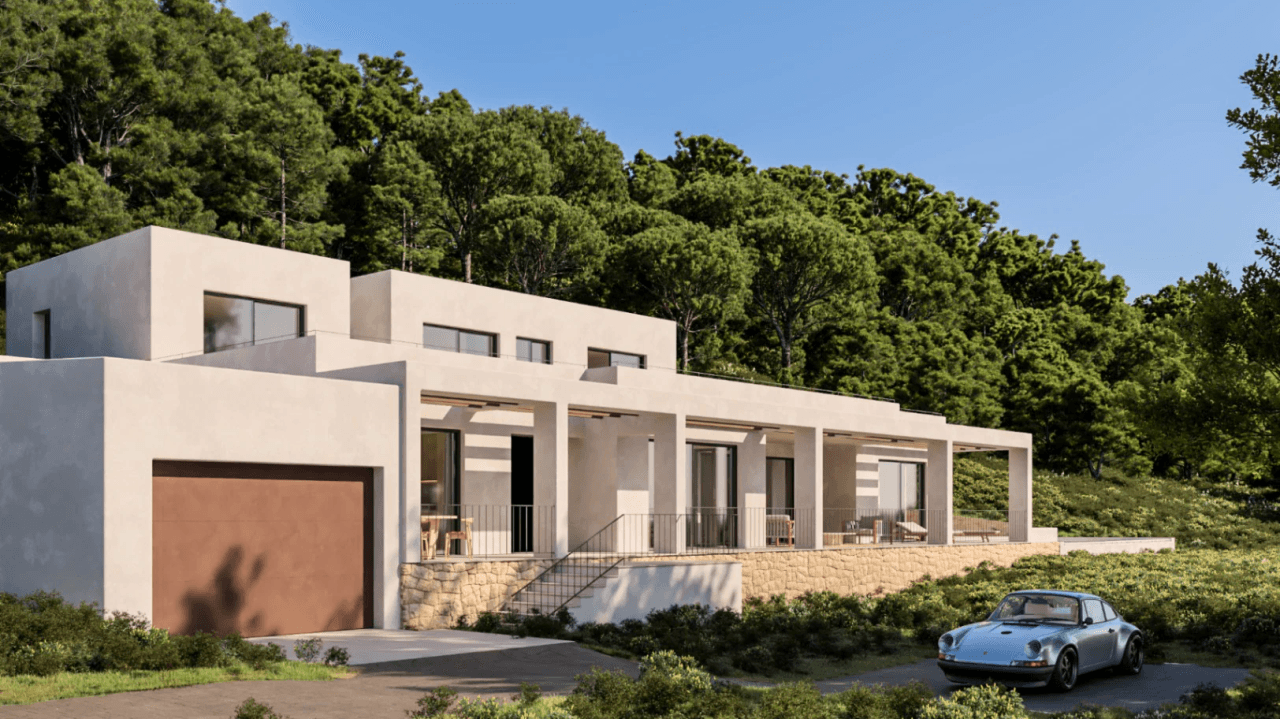 Villa de luxe avec vue panoramique sur la mer en construction à Sa Caleta