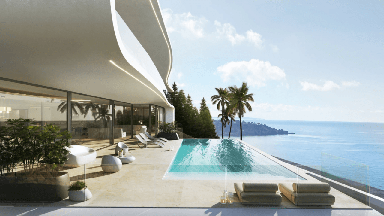 Espectacular villa de obra nueva con vistas abiertas al mar en venta en urbanización privada