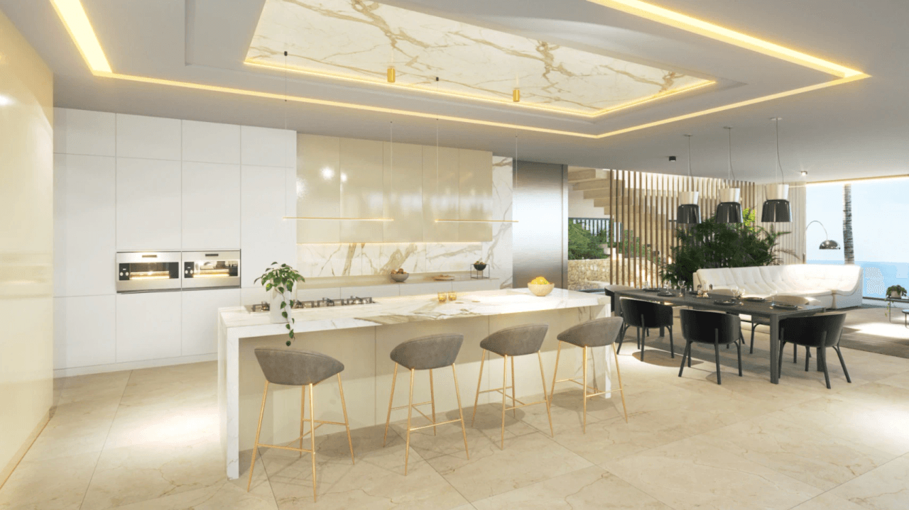 Espectacular villa de obra nueva con vistas abiertas al mar en venta en urbanización privada