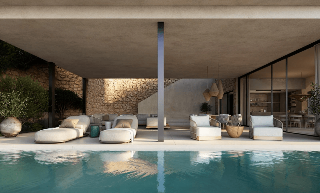 Espectacular villa de obra nueva con vistas abiertas al mar en venta en urbanización privada