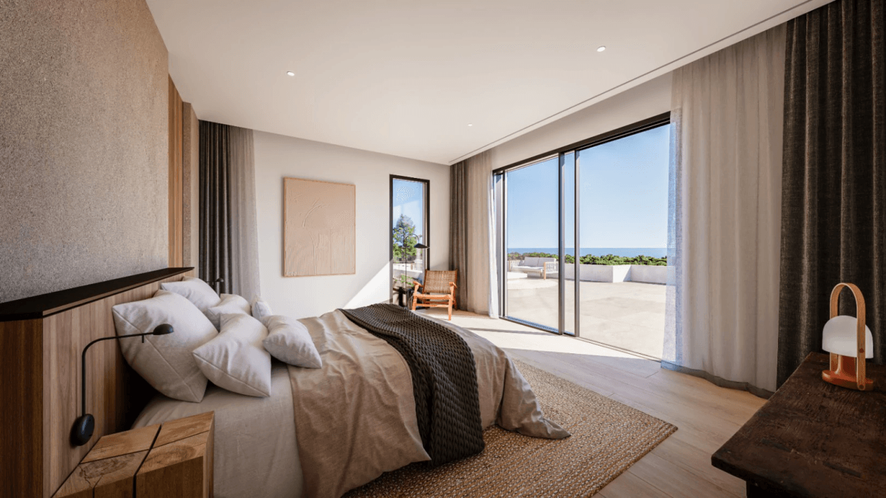Villa de lujo con vistas panorámicas al mar en construcción en Sa Caleta