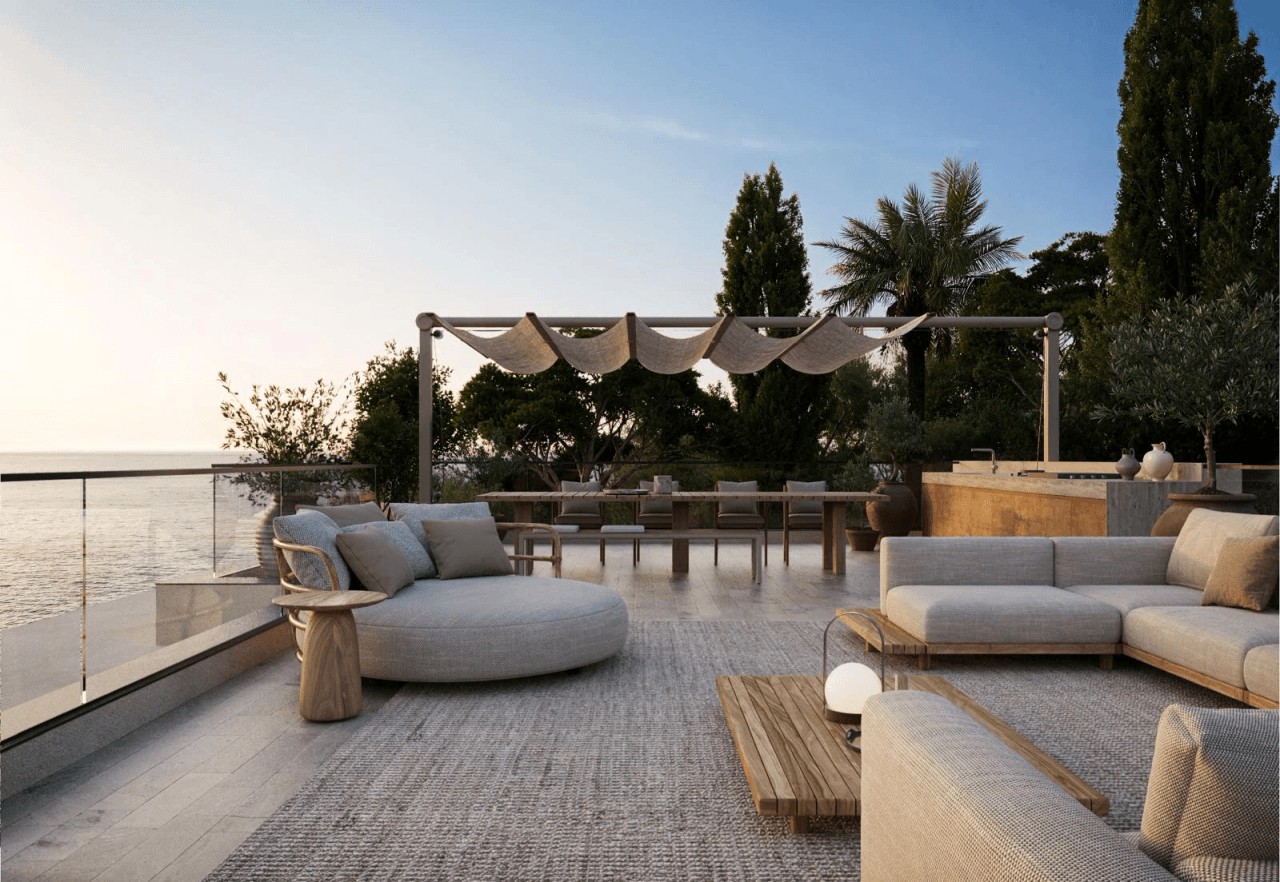 Espectacular villa de obra nueva con vistas abiertas al mar en venta en urbanización privada