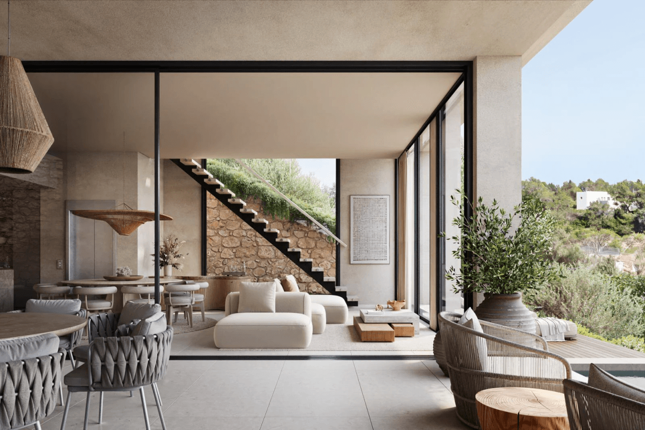 Espectacular villa de obra nueva con vistas abiertas al mar en venta en urbanización privada