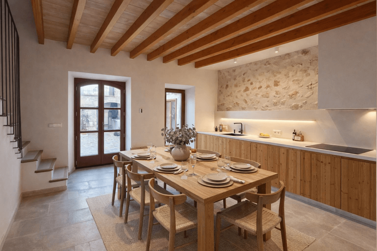 Renovated village house with pool and views of nature in Campanet