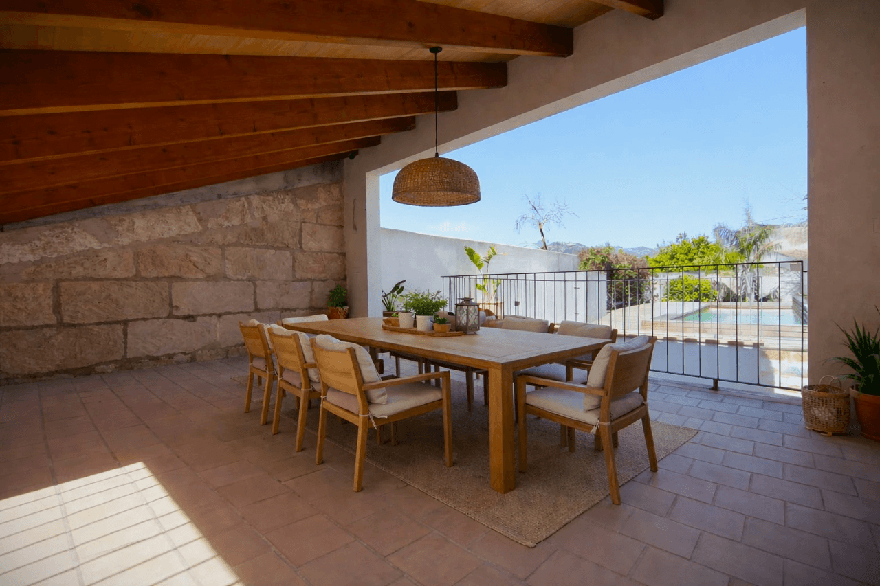 Renovated village house with pool and views of nature in Campanet