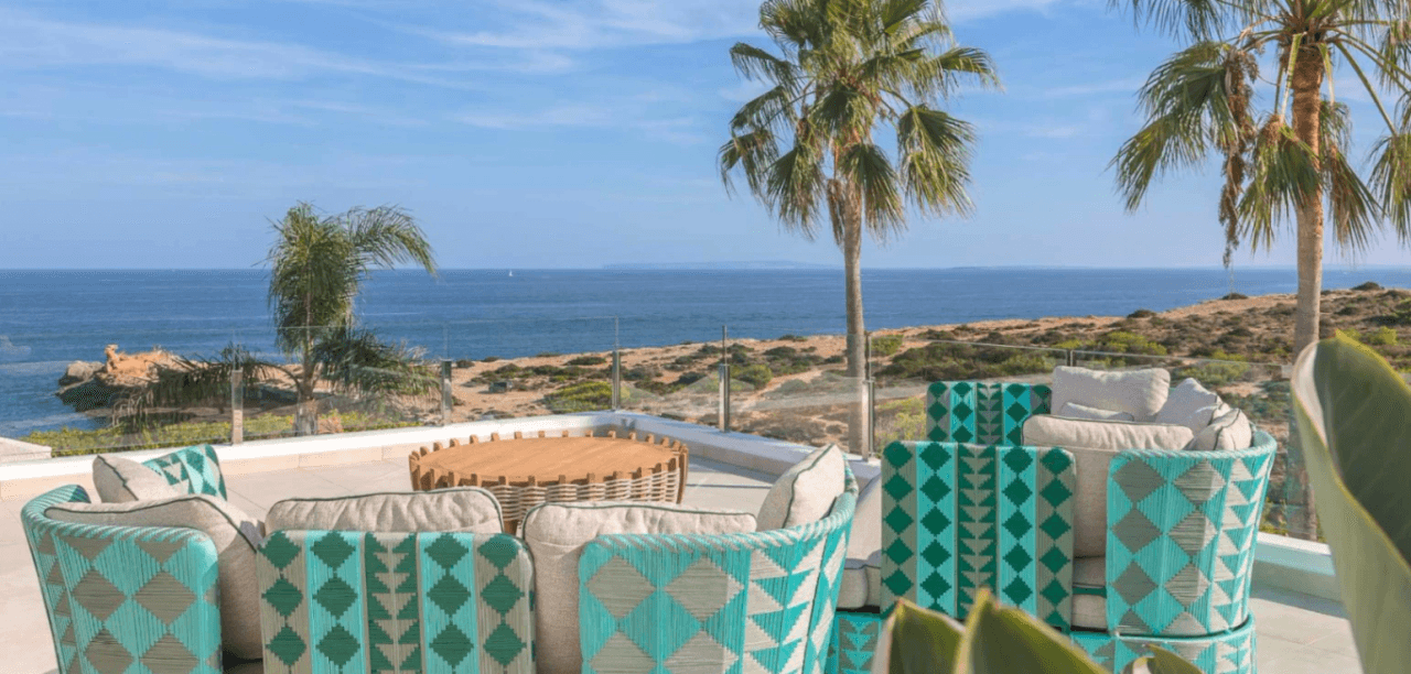 Exceptional luxury villa facing the sea with panoramic views in Cap Martinet, Ibiza.
