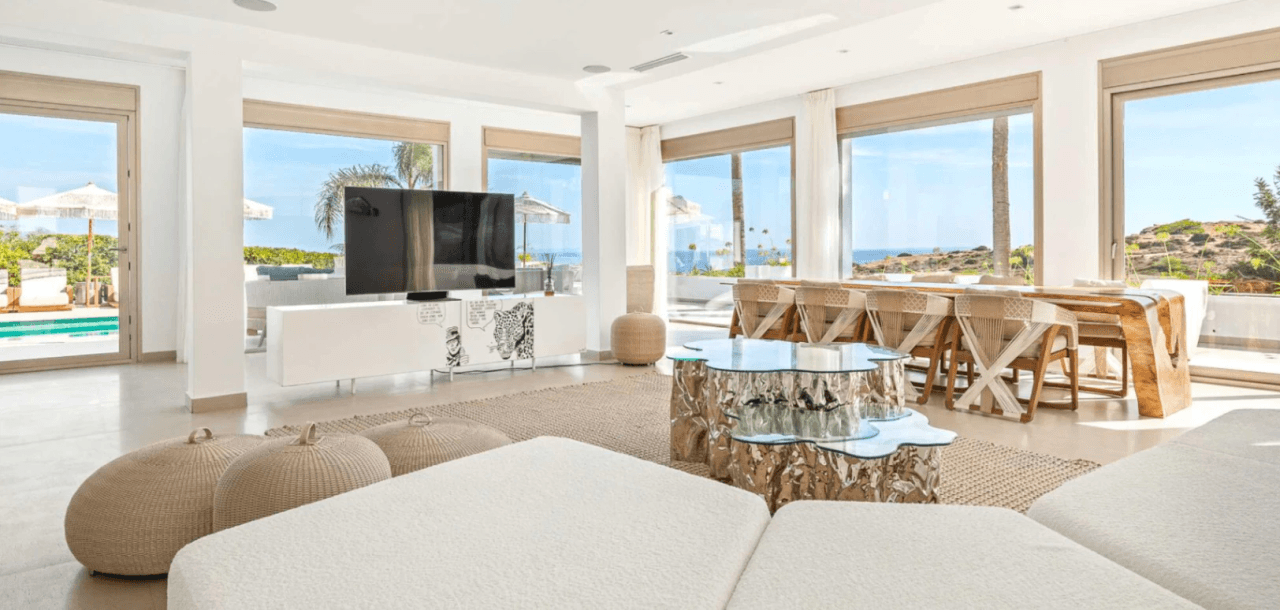 Exceptional luxury villa facing the sea with panoramic views in Cap Martinet, Ibiza.