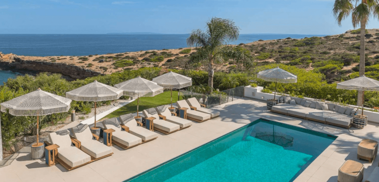 Exceptional luxury villa facing the sea with panoramic views in Cap Martinet, Ibiza.
