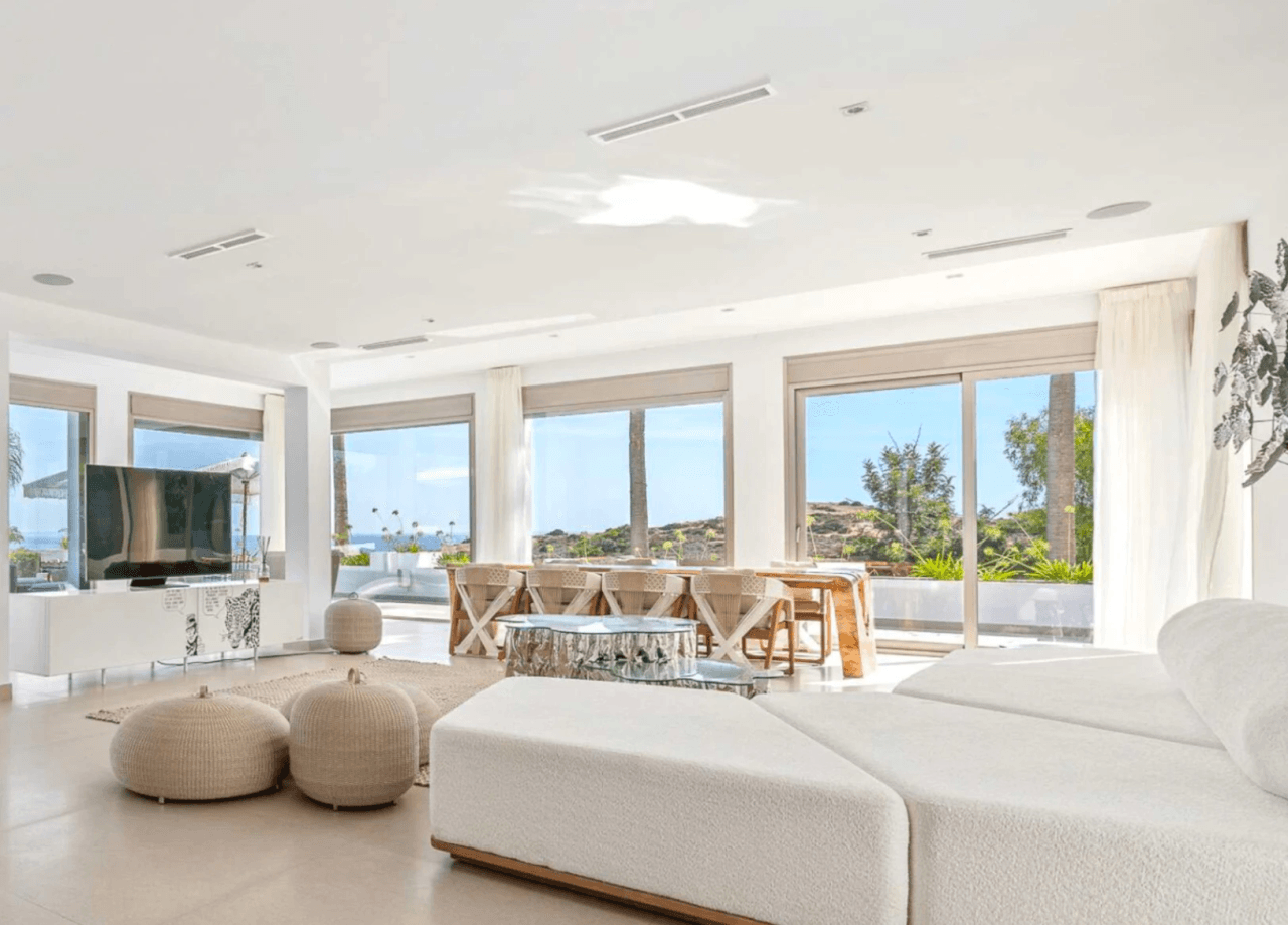 Exceptional luxury villa facing the sea with panoramic views in Cap Martinet, Ibiza.