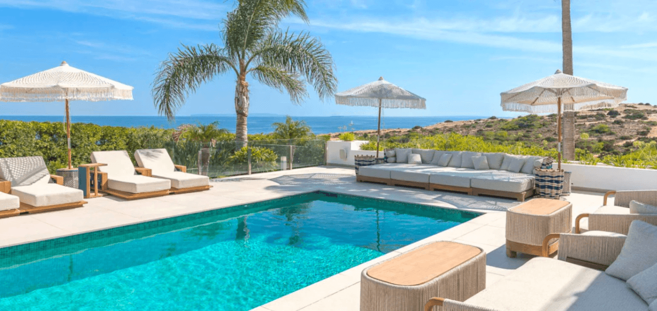 Exceptional luxury villa facing the sea with panoramic views in Cap Martinet, Ibiza.