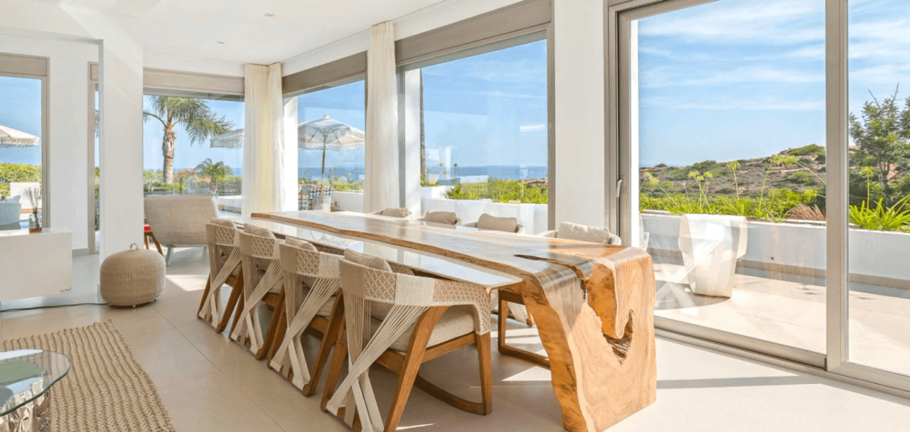 Exceptional luxury villa facing the sea with panoramic views in Cap Martinet, Ibiza.