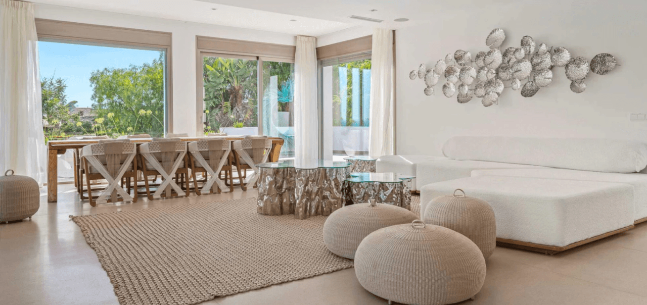 Exceptional luxury villa facing the sea with panoramic views in Cap Martinet, Ibiza.