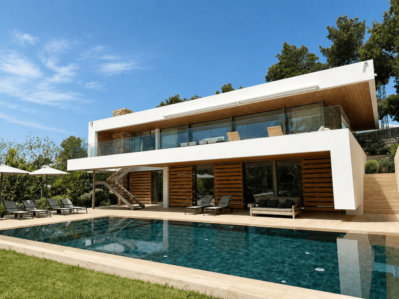 Exclusiva villa de nueva construcción en urbanización cerrada con máxima privacidad en Jesús