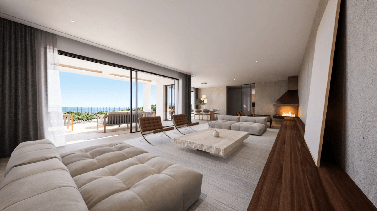 Villa de lujo con vistas panorámicas al mar en construcción en Sa Caleta